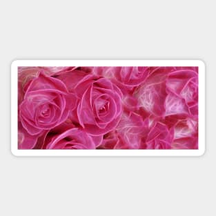 bouquet of amazing rose floral fantasy in pink colours Sticker